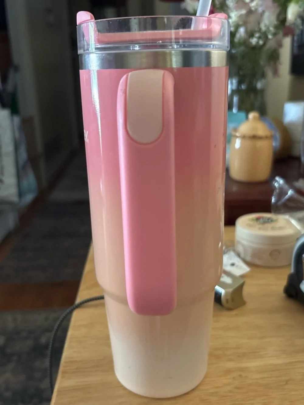 Stanley Limited Edition Pink Mesa Sunset to Cream Ombre Travel Mug with Handle